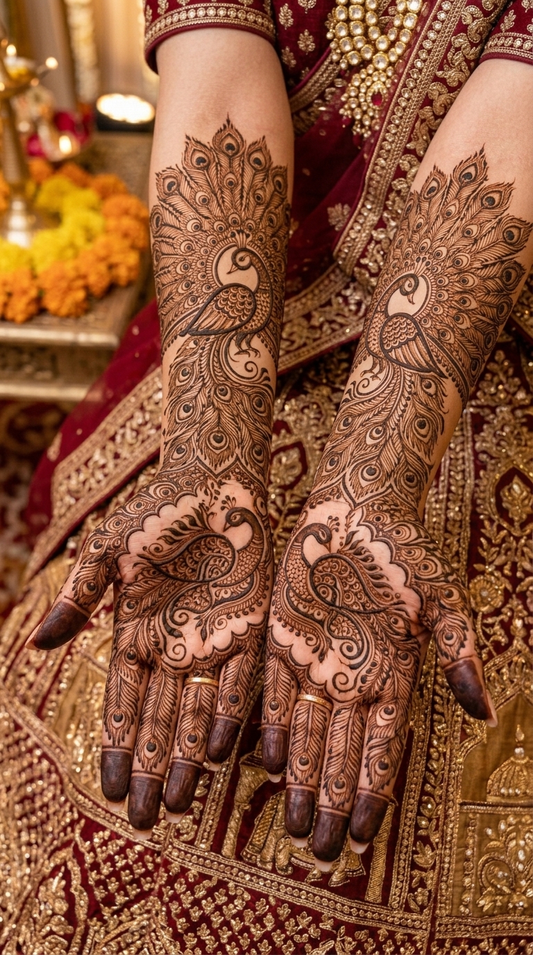Peacock Mehndi Design